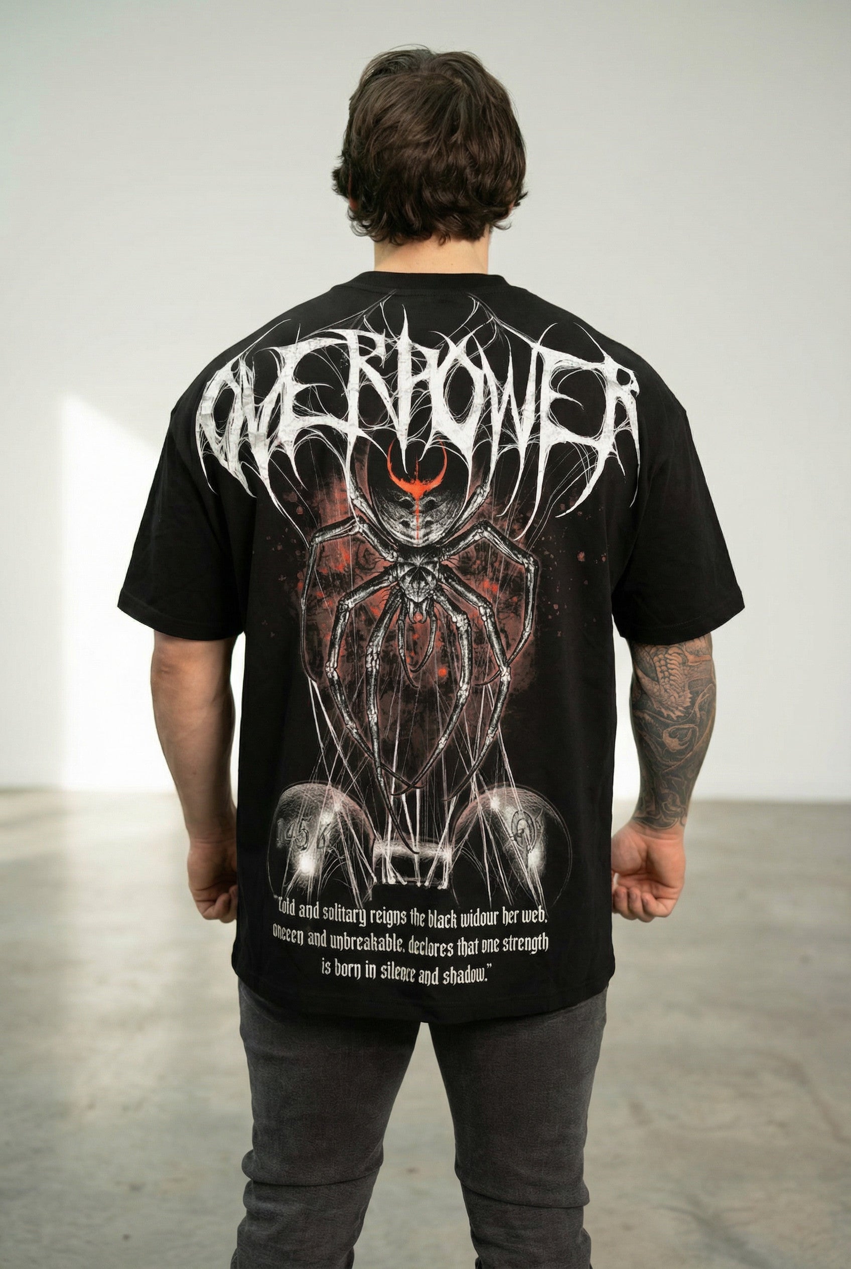 Black Widow — Oversized Tee | OverPower Strength Wear