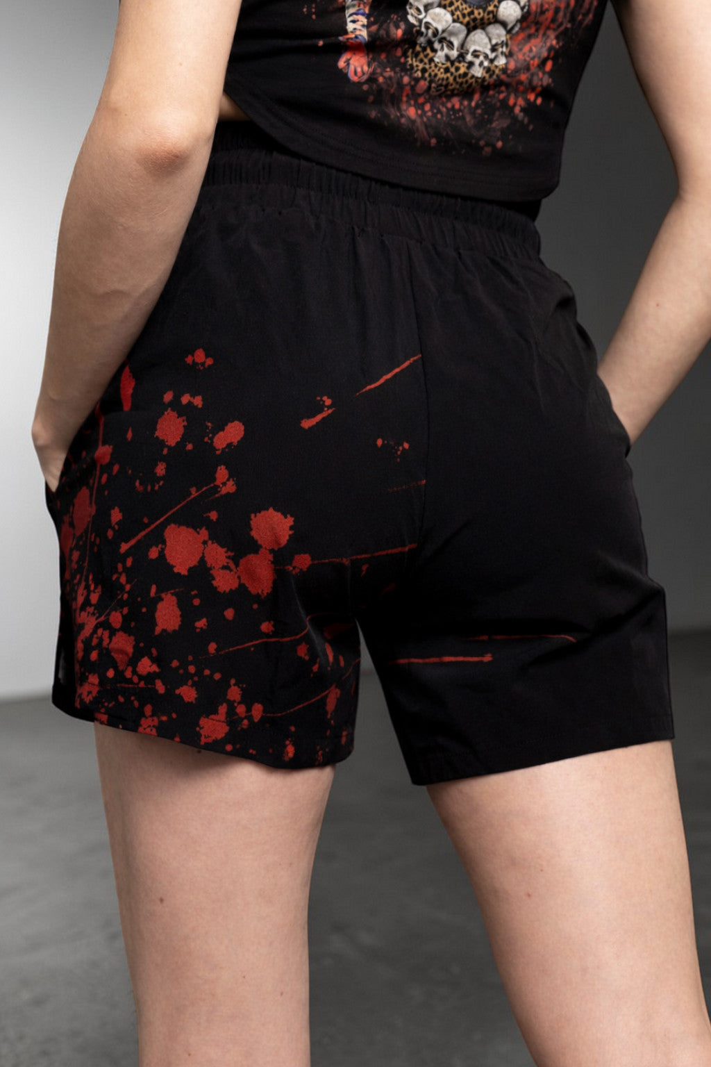 Blood and Steel — Fighter Short Unisexe | OverPower Strength Wear